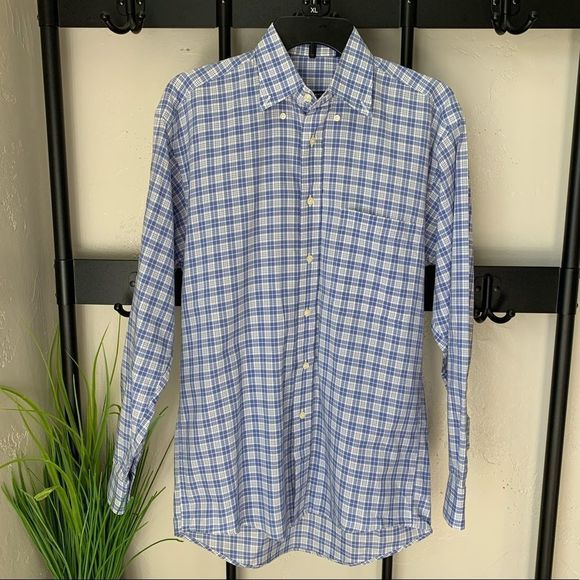 Burberry Other - Burberry button down plaid long sleeve shirt, men’s small